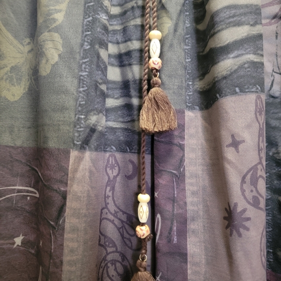 ROMWE Patchwork Patterned Pants - Purple and Gray - Picture 2 of 5